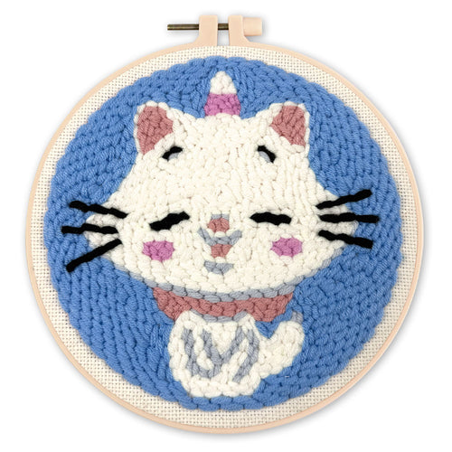 Punch Needle Chat licorne