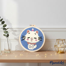 Charger l&#39;image dans la galerie, Punch Needle Chat licorne