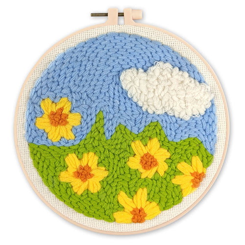 Punch Needle Champ de fleurs