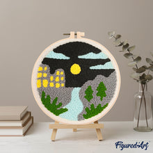 Charger l&#39;image dans la galerie, Punch Needle Rivière de nuit