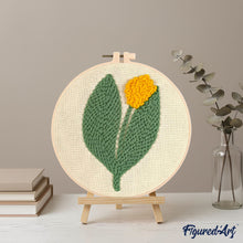 Charger l&#39;image dans la galerie, Punch Needle Tulipe jaune