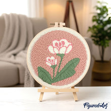 Charger l&#39;image dans la galerie, Punch Needle Fleurs blanches 2