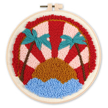 Charger l&#39;image dans la galerie, Punch Needle Coucher de soleil tropical