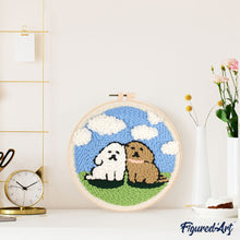 Charger l&#39;image dans la galerie, Punch Needle Duo de chiens