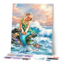 Charger l'image dans la galerie, Broderie Diamant | Broderie Diamant - Petite sirène | Broderie Romantique romantique | FiguredArt