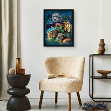 Charger l'image dans la galerie, Broderie Diamant - Animaux de la Jungle 40x50cm toile tendue sur châssis