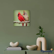 Charger l'image dans la galerie, Broderie Diamant | Broderie Diamant - Deux Oiseaux sur une branche | animaux Broderie Animaux oiseaux | FiguredArt