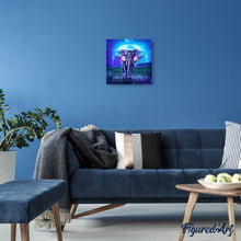 Charger l'image dans la galerie, Broderie Diamant | Broderie Diamant - Eléphant et Pleine Lune | animaux Broderie Animaux éléphants | FiguredArt