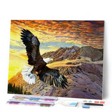 Charger l'image dans la galerie, Broderie Diamant | Broderie Diamant - Le Vol de lAigle | aigles animaux Broderie Animaux | FiguredArt