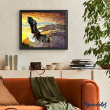 Charger l'image dans la galerie, Broderie Diamant | Broderie Diamant - Le Vol de lAigle | aigles animaux Broderie Animaux | FiguredArt