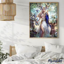 Charger l'image dans la galerie, Broderie Diamant | Broderie Diamant - La Reine des Rennes | animaux Broderie Animaux rennes et biches | FiguredArt