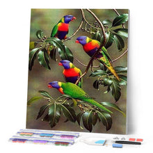 Charger l'image dans la galerie, Broderie Diamant | Broderie Diamant - Perroquets sur Branche | animaux Broderie Animaux oiseaux perroquets | FiguredArt