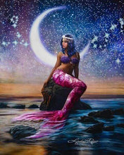Charger l'image dans la galerie, Broderie Diamant | Broderie Diamant - Sirène et Croissant de Lune | Broderie Romantique romantique | FiguredArt