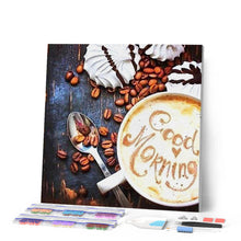 Charger l'image dans la galerie, Broderie Diamant | Broderie Diamant - Good Morning Café | Broderie Cuisine cuisine | FiguredArt