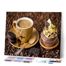 Charger l'image dans la galerie, Broderie Diamant | Broderie Diamant - Café et petits biscuits | Broderie Cuisine cuisine | FiguredArt