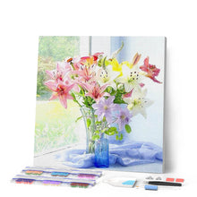 Charger l'image dans la galerie, Broderie Diamant | Broderie Diamant - Vase de Fleurs fraiches | Broderie Fleurs fleurs | FiguredArt