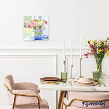 Charger l'image dans la galerie, Broderie Diamant | Broderie Diamant - Vase de Fleurs fraiches | Broderie Fleurs fleurs | FiguredArt