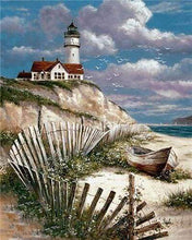 Charger l'image dans la galerie, Broderie Diamant - Diamond Painting Bord de Mer 40x50cm toile tendue sur châssis