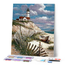 Charger l'image dans la galerie, Broderie Diamant - Bord de Mer 40x50cm toile tendue sur châssis