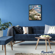 Charger l'image dans la galerie, Broderie Diamant - Bord de Mer 40x50cm toile tendue sur châssis