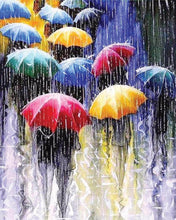 Charger l'image dans la galerie, Broderie Diamant | Broderie Diamant - Parapluies sous la Pluie | Broderie Romantique, romantique | FiguredArt