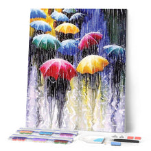 Charger l'image dans la galerie, Broderie Diamant | Broderie Diamant - Parapluies sous la Pluie | Broderie Romantique romantique | FiguredArt