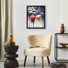 Charger l'image dans la galerie, Broderie Diamant | Broderie Diamant - Parapluies sous la Pluie | Broderie Romantique romantique | FiguredArt