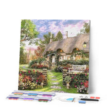 Charger l'image dans la galerie, Broderie Diamant | Broderie Diamant - Maison de Campagne | Broderie Paysages paysages | FiguredArt