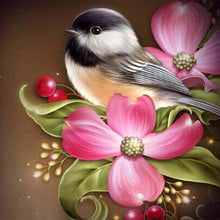 Charger l'image dans la galerie, Broderie Diamant | Broderie Diamant - Petit Oiseau et Fleurs | animaux Broderie Animaux Broderie Fleurs fleurs oiseaux | FiguredArt