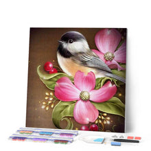 Charger l'image dans la galerie, Broderie Diamant | Broderie Diamant - Petit Oiseau et Fleurs | animaux Broderie Animaux Broderie Fleurs fleurs oiseaux | FiguredArt