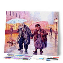 Charger l'image dans la galerie, Broderie Diamant | Broderie Diamant - Couple sous la Pluie | Broderie Romantique romantique | FiguredArt