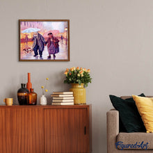Charger l'image dans la galerie, Broderie Diamant | Broderie Diamant - Couple sous la Pluie | Broderie Romantique romantique | FiguredArt