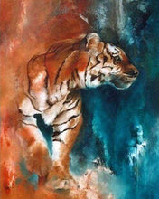 Charger l'image dans la galerie, Broderie Diamant | Broderie Diamant - Tigre abstrait | animaux Broderie Animaux tigres | FiguredArt