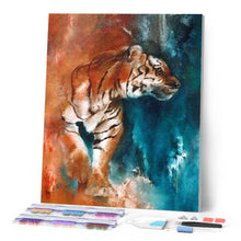 Charger l'image dans la galerie, Broderie Diamant | Broderie Diamant - Tigre abstrait | animaux Broderie Animaux tigres | FiguredArt