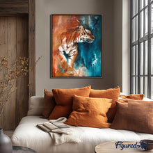 Charger l'image dans la galerie, Broderie Diamant | Broderie Diamant - Tigre abstrait | animaux Broderie Animaux tigres | FiguredArt