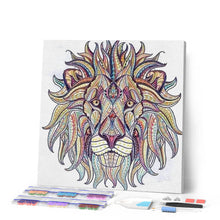 Charger l'image dans la galerie, Broderie Diamant | Broderie Diamant - Lion abstrait | animaux Broderie Animaux lions | FiguredArt