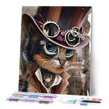 Charger l'image dans la galerie, Broderie Diamant | Broderie Diamant - Chat gentleman | animaux Broderie Animaux chats | FiguredArt