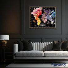 Charger l'image dans la galerie, Broderie Diamant Le monde en Fleurs Broderie Fleurs fleurs | FiguredArt