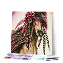 Charger l'image dans la galerie, Broderie Diamant | Broderie Diamant - Cheval de fête | animaux Broderie Animaux chevaux | FiguredArt
