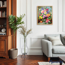 Charger l'image dans la galerie, Broderie Diamant - Un bouquet de fleurs multi couleur