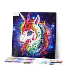 Charger l'image dans la galerie, Broderie Diamant | Broderie Diamant - Licorne abstraite | animaux Broderie Animaux licornes | FiguredArt