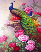 Charger l'image dans la galerie, Broderie Diamant Paons et Fleurs animaux oiseaux | FiguredArt