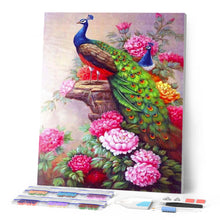 Charger l'image dans la galerie, Broderie Diamant Paons et Fleurs animaux oiseaux | FiguredArt