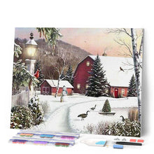 Charger l'image dans la galerie, Broderie Diamant | Broderie Diamant - Ferme sous la Neige | Broderie Paysages hiver paysages | FiguredArt