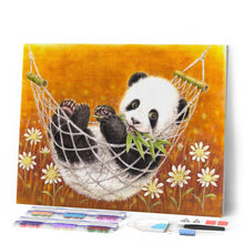 Charger l'image dans la galerie, Broderie Diamant - Panda dans son hamac