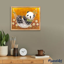 Charger l'image dans la galerie, Broderie Diamant - Panda dans son hamac
