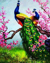 Charger l'image dans la galerie, Broderie Diamant | Broderie Diamant - Paons dans les Cerisiers | animaux Broderie Animaux paons | FiguredArt