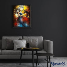 Charger l'image dans la galerie, Broderie Diamant | Broderie Diamant - Femme effet Vitrail | Broderie Romantique romantique | FiguredArt