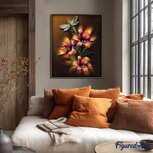 Charger l'image dans la galerie, Broderie Diamant | Broderie Diamant - Lys et Libellule | animaux Broderie Animaux Broderie Fleurs fleurs | FiguredArt
