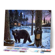 Charger l'image dans la galerie, Broderie Diamant | Broderie Diamant - Ours dans la Neige | animaux Broderie Animaux hiver ours | FiguredArt